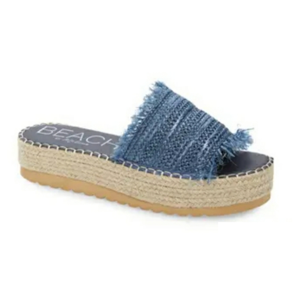 Women's Frayed Espadrille Inspired Platform Sandal